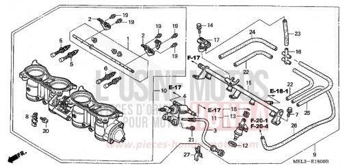 CORPS DE PAPILLON CBR1000RR6 de 2006